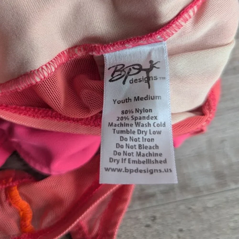 BP Designs Sunny Leotard – Coral – Youth Medium